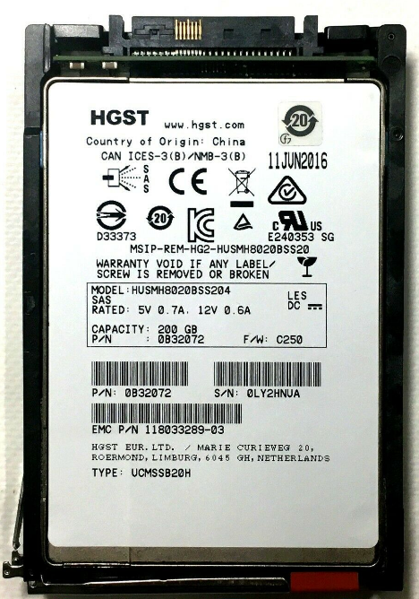 Диск EMC 300GB 10K 2.5in 6G SAS HDD for VNX (005049800)