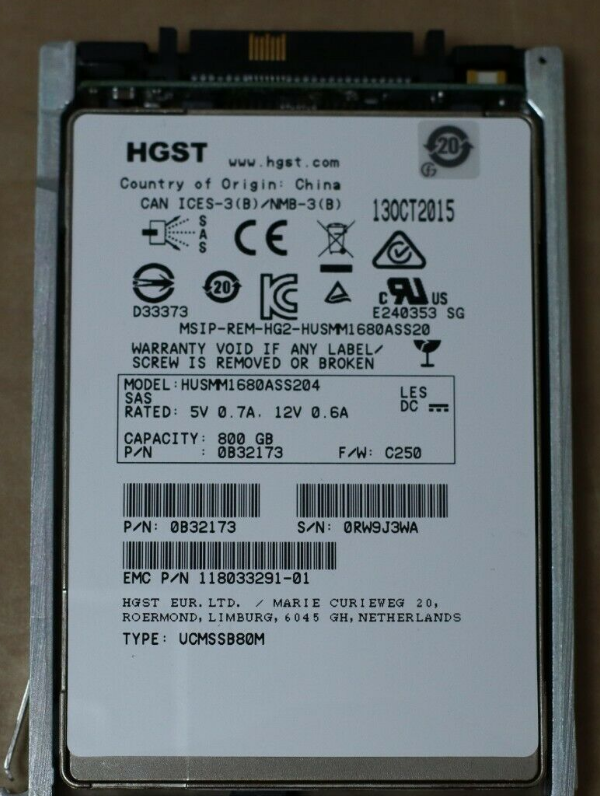 Диск EMC 200GB 2.5in SAS SSD for VNX (005049264)