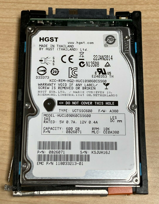 Диск EMC 900GB 10K 2.5in 6G SAS HDD for VNX (005049810)